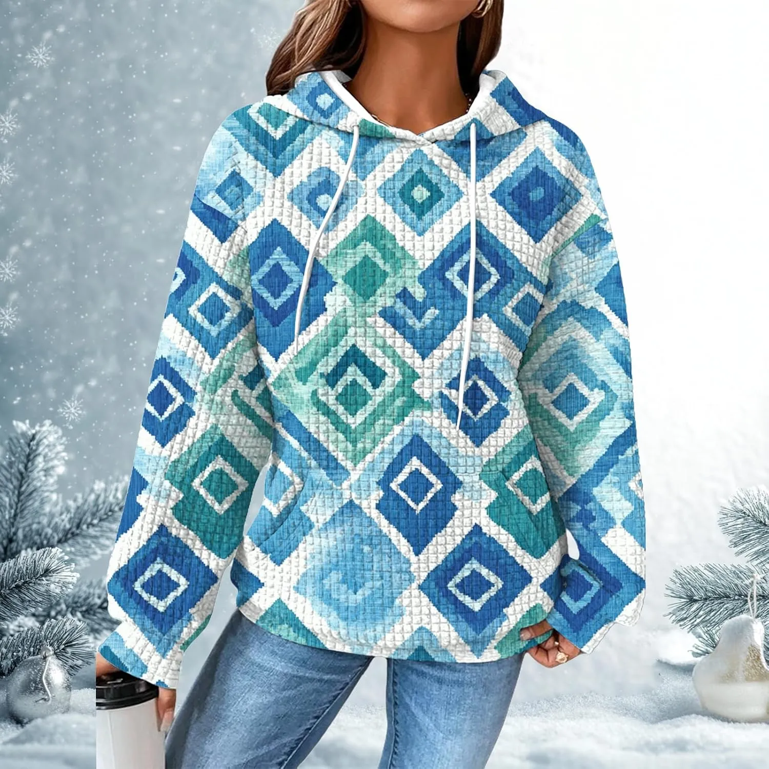 Womens Oversized Lightweight Hoodie Graphic Hooded Sweatshirt Comfy Casual Long Sleeve Loose Fit Trendy Tops