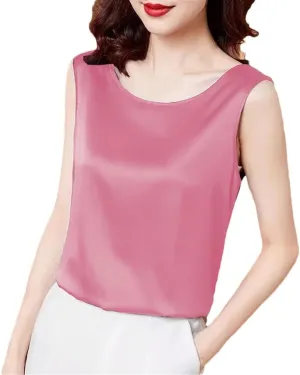 Women's Round Neck Solid Color Casual Simple Temperament Office Camisole