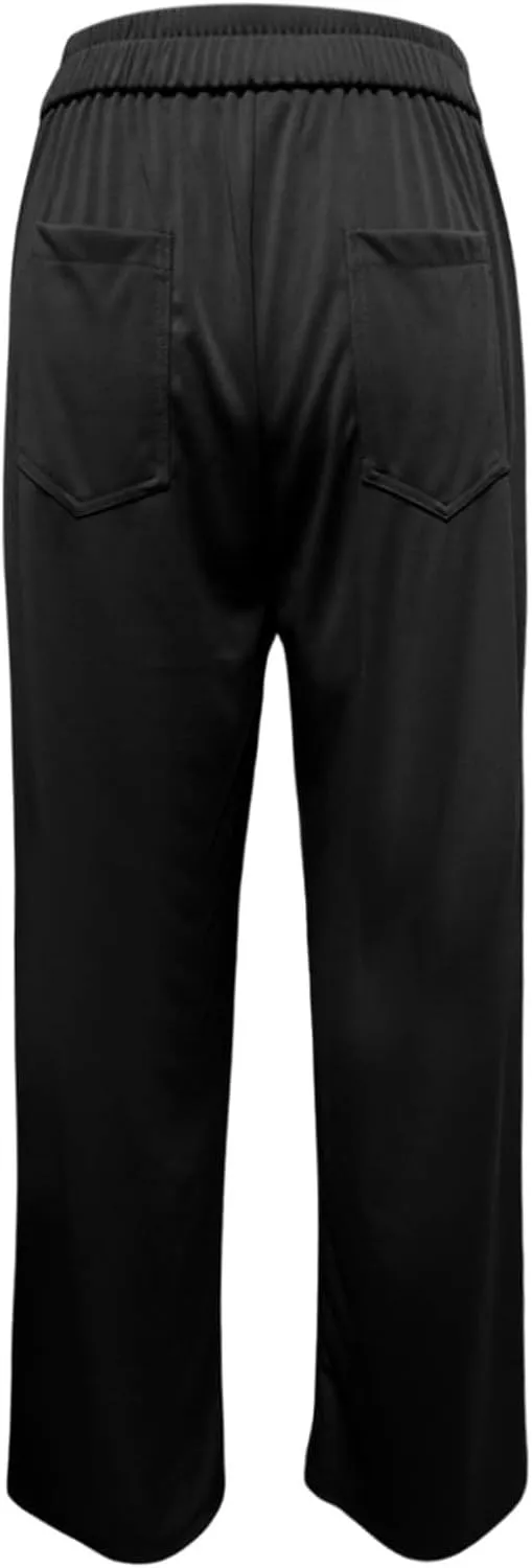 Women's Spring 2025 Dress Pants High Waist Straight Leg Pants Button Down Bottoms Work Pants Trousers with Pockets