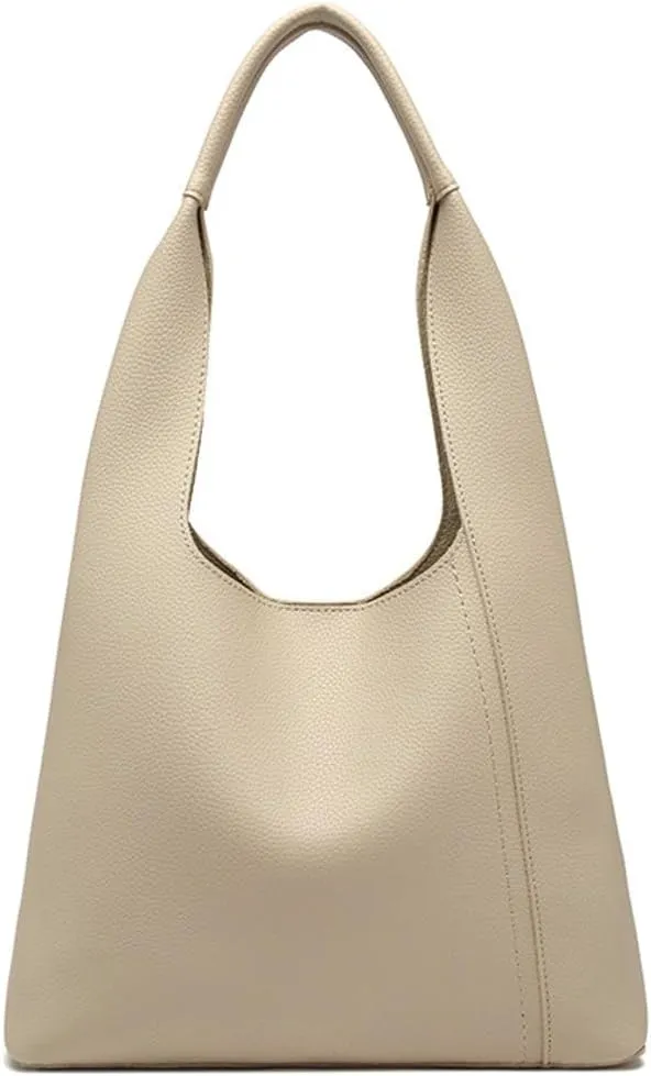 Womens Vegan Leather Shoulder Bag Large Bucket Tote Purse Handbag Casual Work Ladies Top Handle Satchel 2pcs