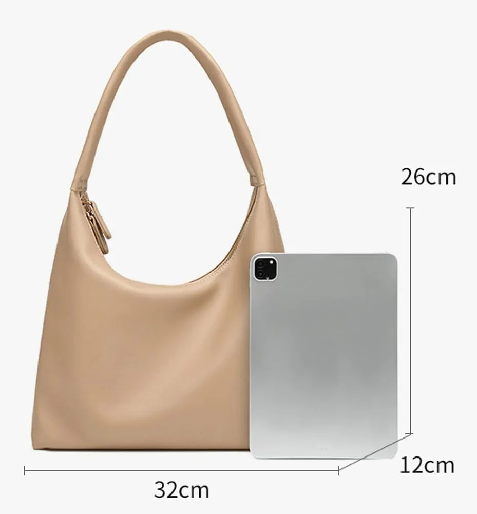 Womens Vegan Leather Shoulder Bag Large Dumpling Tote Purse Soft Handbag Casual Work Ladies Top Handle Satchel