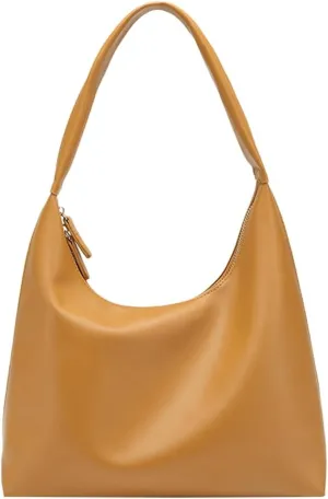 Womens Vegan Leather Shoulder Bag Large Dumpling Tote Purse Soft Handbag Casual Work Ladies Top Handle Satchel