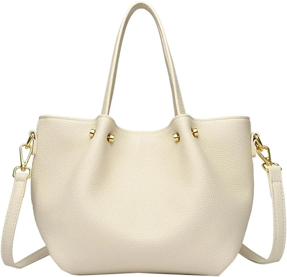 Womens Vegen Leather Crossbody Bags Trendy 2pcs Bucket Handbag Small Shoulder Tote Purse Satchel Wallet Set