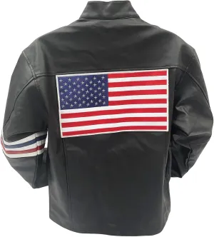 Wyatt Williams American Flag Faux Leather Jacket