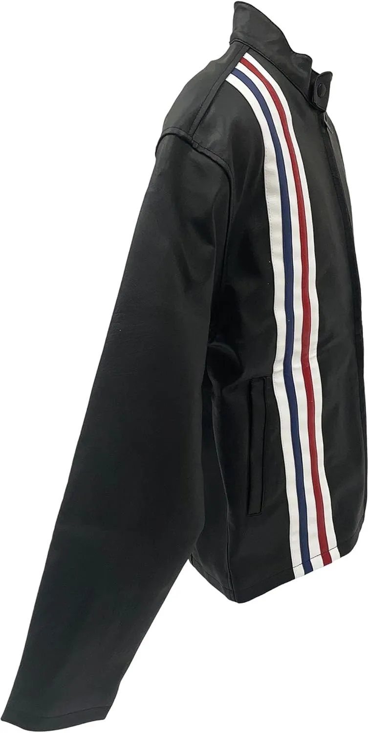 Wyatt Williams American Flag Faux Leather Jacket