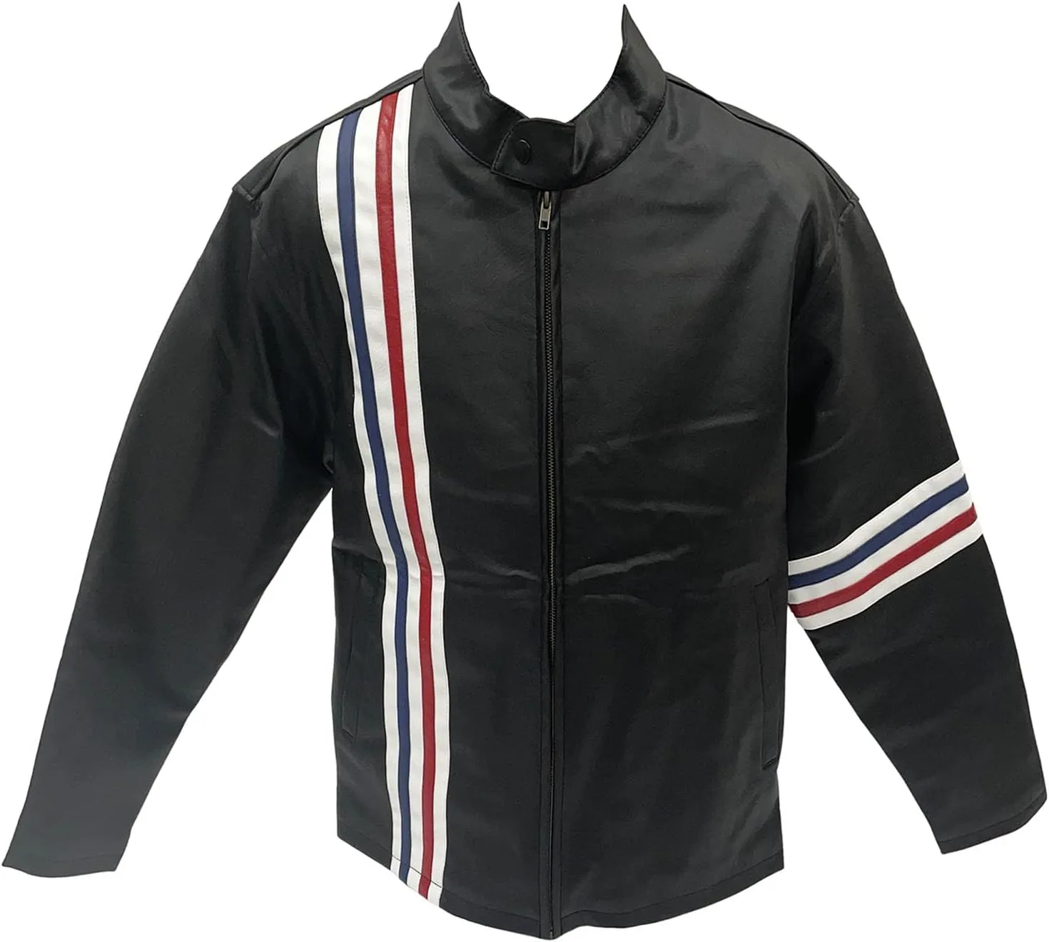 Wyatt Williams American Flag Faux Leather Jacket