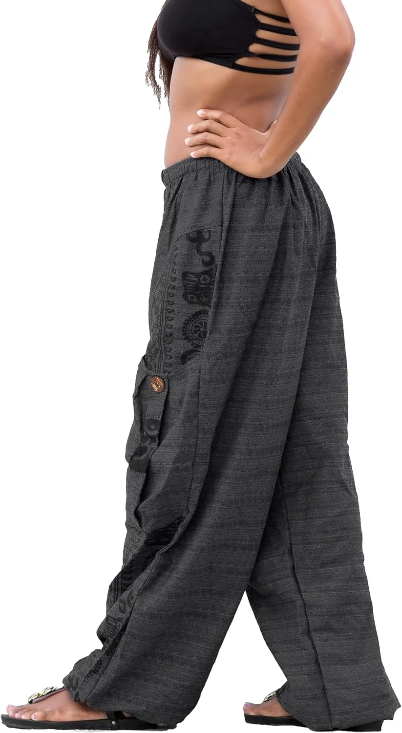 Yoga Harem Pants Women Men Casual Baggy Lounge Trousers with Big Pocket
