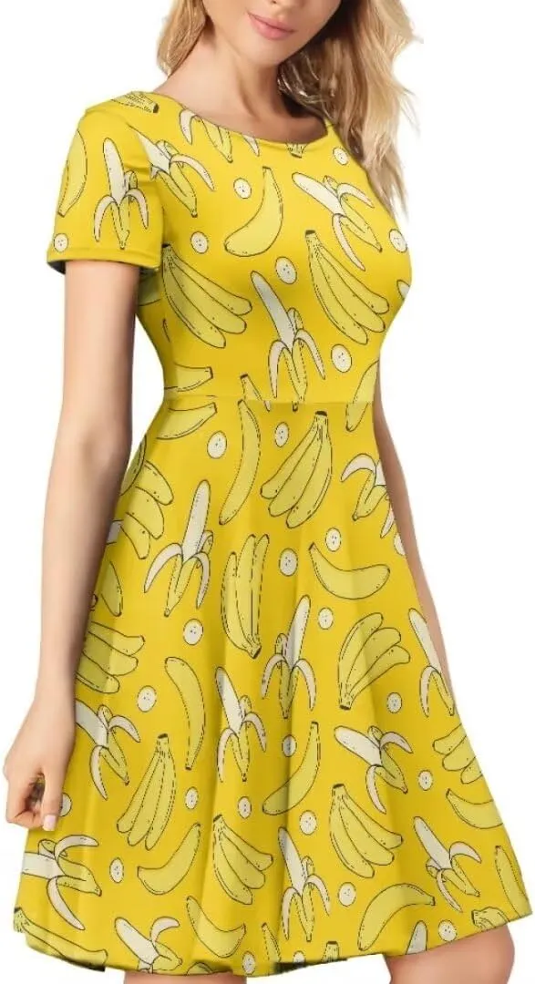 Youngerbaby Cute Love Paw Print Girls Skirts Casual Dresses Novelty Swing Midi Dress Festival