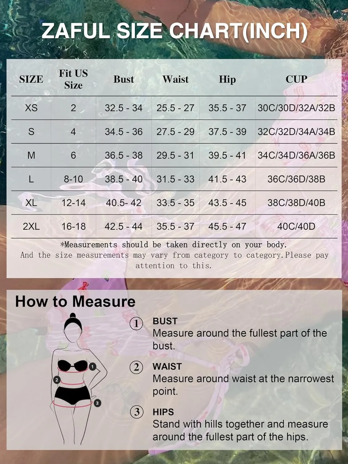 ZAFUL Women's Sexy Halter Bikini Sets Bow Decor Tiny Floral Print Bikini Swimsuits Tie Side Triangle Bathing Suits