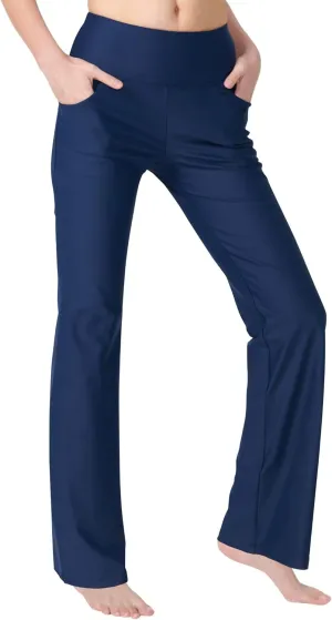 Zeronic Bootcut Yoga Pants for Women with Pockets High Waisted Workout Running Pants Tummy Control Long Bootleg Work Pants