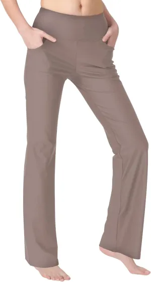 Zeronic Bootcut Yoga Pants for Women with Pockets High Waisted Workout Running Pants Tummy Control Long Bootleg Work Pants