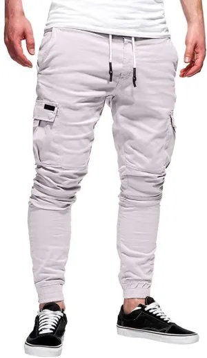 ZHUER Sweatpants for Men Slim Fit Cargo Pants Stretch Elastic Waist Jogger Pants Fashion Casual Chino Pants 2023 Fall Winter